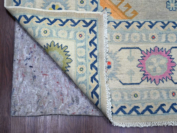 9'7" x 13'4" New Hand Knotted Grey Wool Rectangle Oriental Rug - MOA10220974