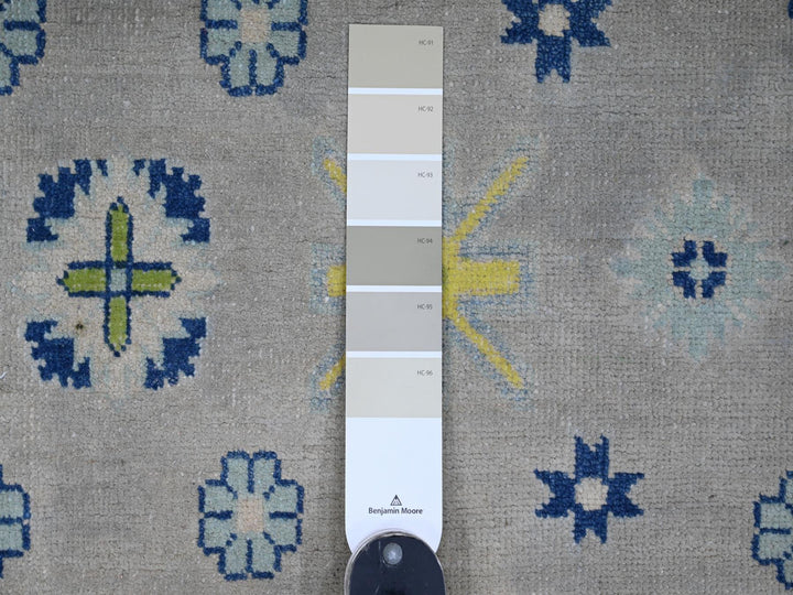 9'7" x 13'4" New Hand Knotted Grey Wool Rectangle Oriental Rug - MOA10220974