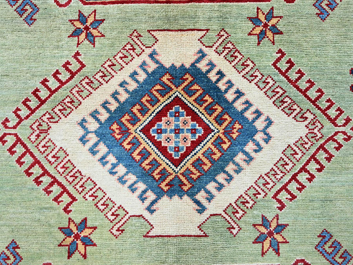 8'0" x 10'4" New Hand Knotted Green Wool Rectangle Oriental Rug - MOA102301