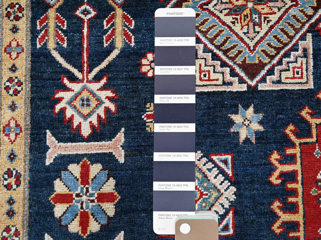 8'0" x 9'10" New Hand Knotted Blue Wool Rectangle Oriental Rug - MOA102303