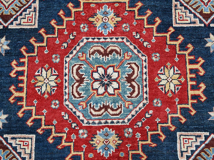 8'0" x 9'10" New Hand Knotted Blue Wool Rectangle Oriental Rug - MOA102303