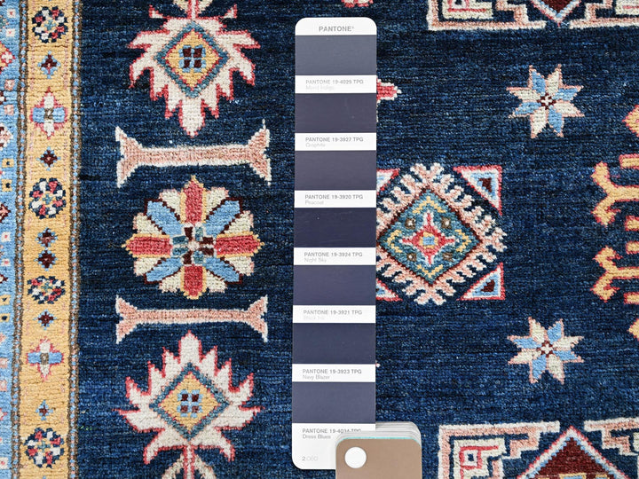 8'1" x 9'8" New Hand Knotted Blue Wool Rectangle Oriental Rug - MOA102304