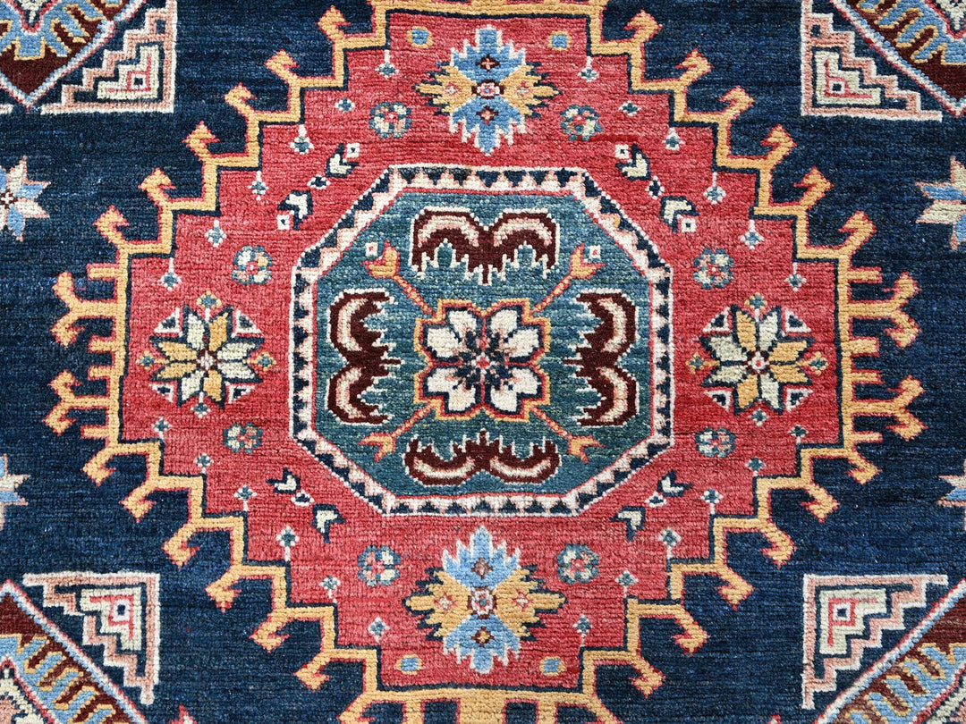 8'1" x 9'8" New Hand Knotted Blue Wool Rectangle Oriental Rug - MOA102304