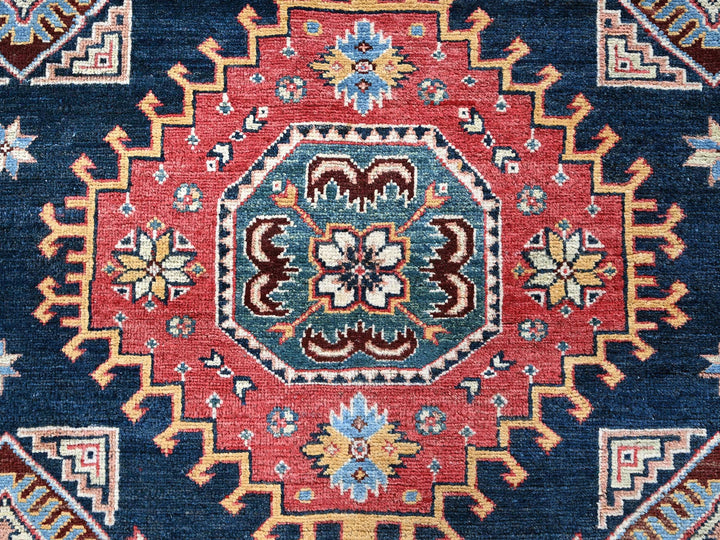 8'1" x 9'8" New Hand Knotted Blue Wool Rectangle Oriental Rug - MOA102304