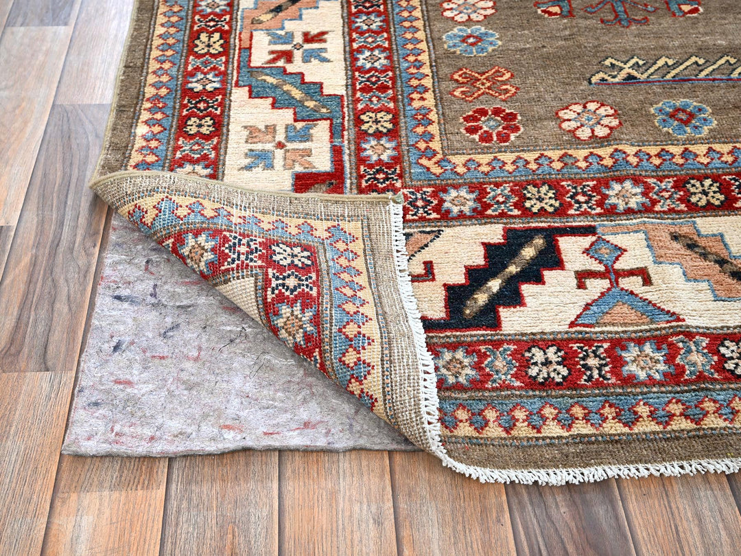 8'2" x 9'11" New Hand Knotted Brown Wool Rectangle Oriental Rug - MOA102305