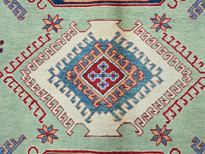 8'4" x 9'7" New Hand Knotted Green Wool Rectangle Oriental Rug - MOA102306