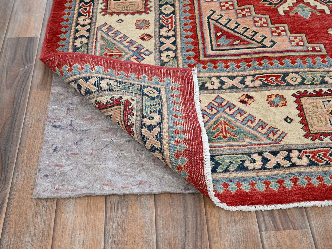 7'10" x 9'9" New Hand Knotted Red Wool Rectangle Oriental Rug - MOA102310