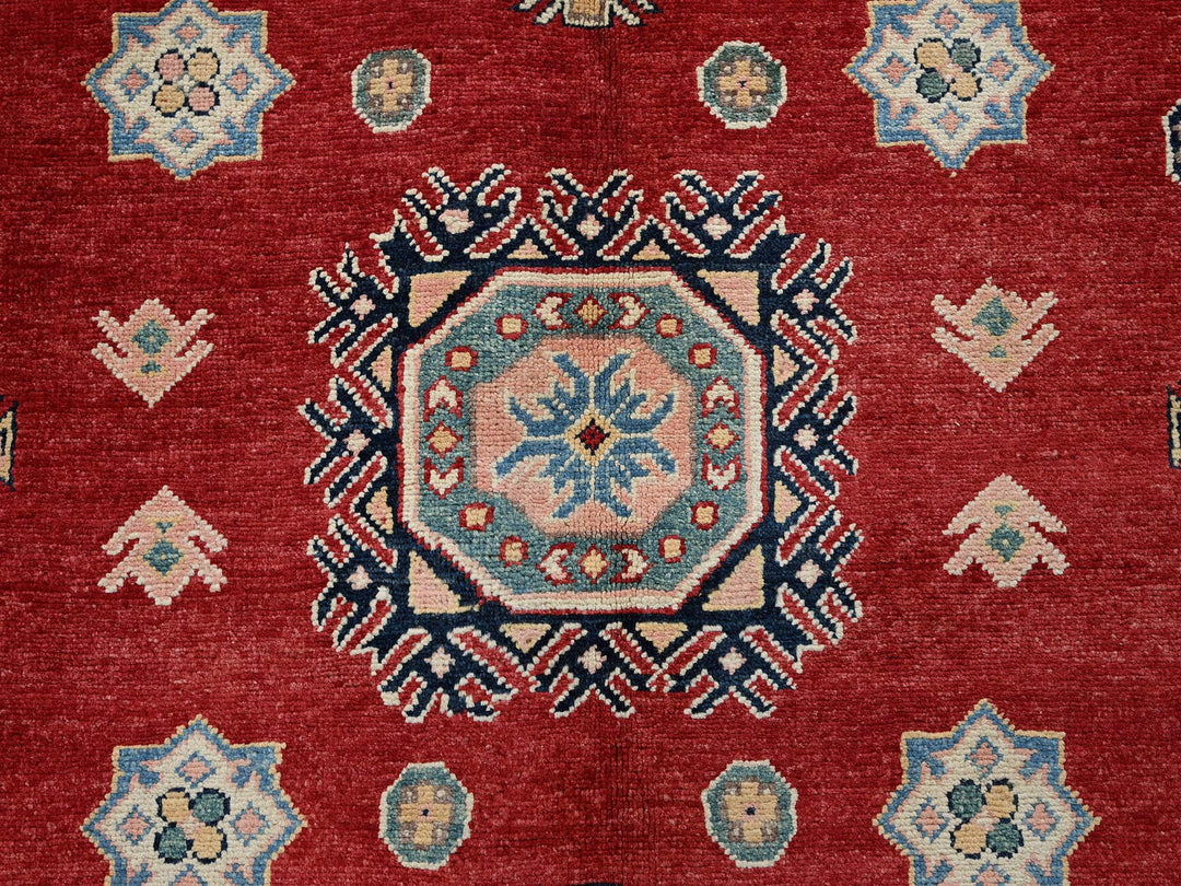 7'10" x 9'9" New Hand Knotted Red Wool Rectangle Oriental Rug - MOA102310