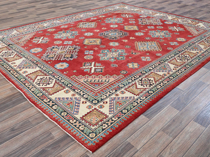 7'11" x 9'11" New Hand Knotted Red Wool Rectangle Oriental Rug - MOA102311