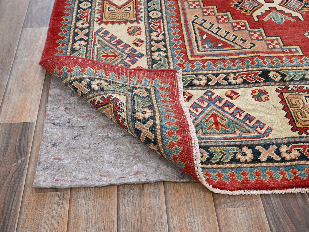 7'11" x 9'11" New Hand Knotted Red Wool Rectangle Oriental Rug - MOA102311