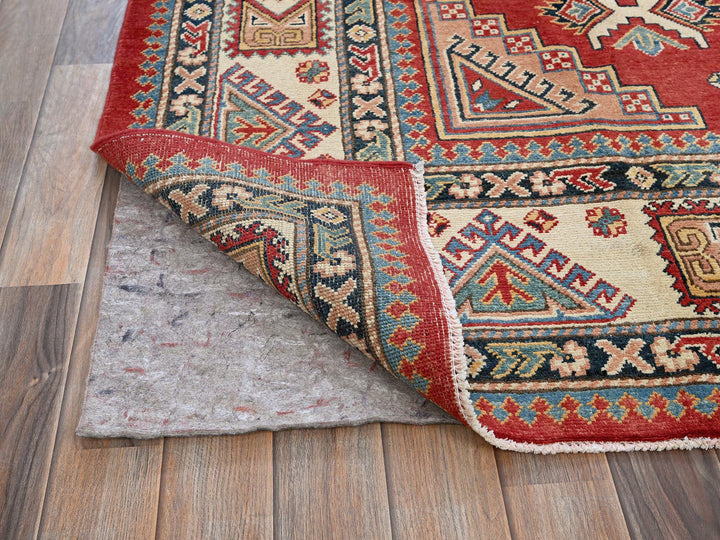 7'11" x 9'11" New Hand Knotted Red Wool Rectangle Oriental Rug - MOA102311