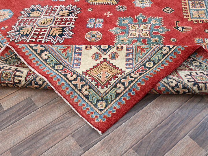 7'11" x 9'11" New Hand Knotted Red Wool Rectangle Oriental Rug - MOA102311