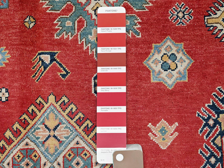 7'11" x 9'11" New Hand Knotted Red Wool Rectangle Oriental Rug - MOA102311