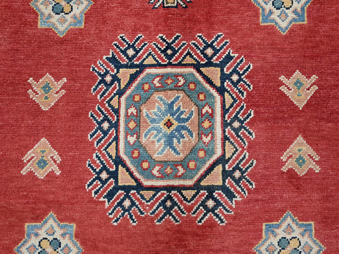 7'11" x 9'11" New Hand Knotted Red Wool Rectangle Oriental Rug - MOA102311