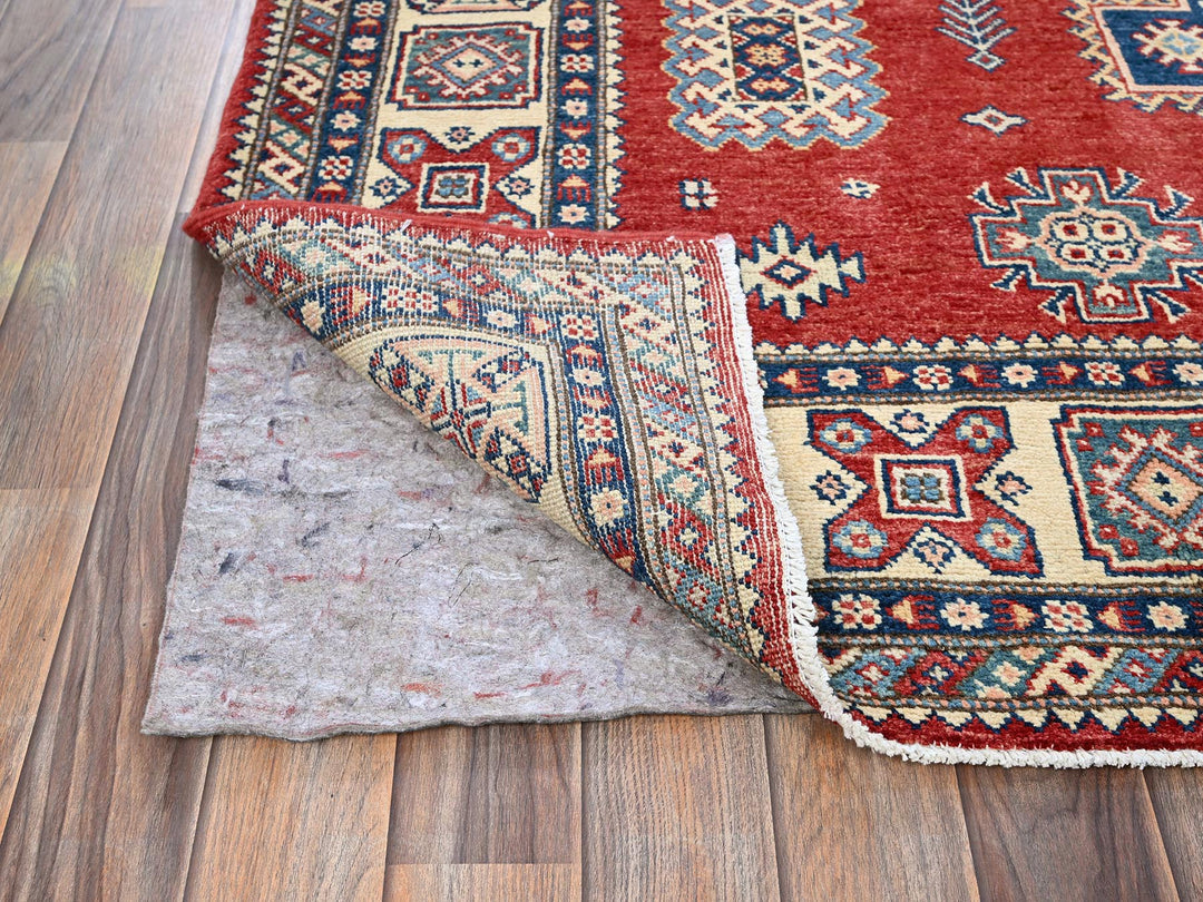 6'0" x 8'11" New Hand Knotted Red Wool Rectangle Oriental Rug - MOA102314