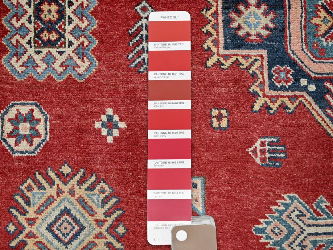 6'0" x 8'11" New Hand Knotted Red Wool Rectangle Oriental Rug - MOA102314