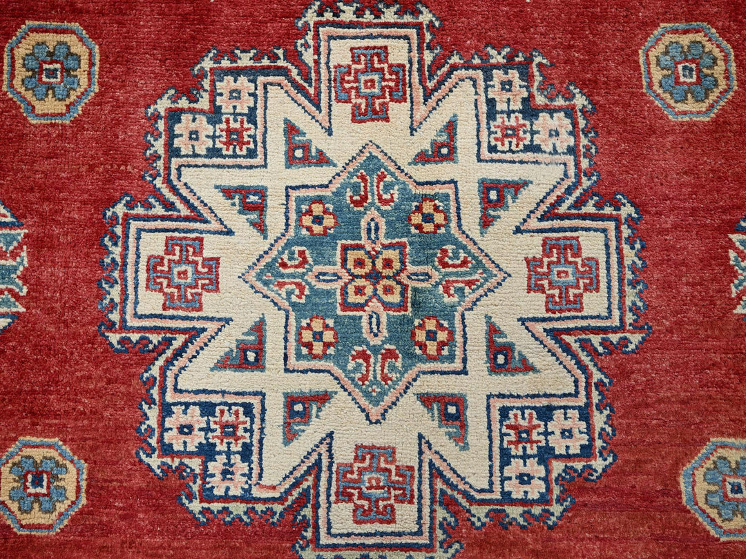 6'0" x 8'11" New Hand Knotted Red Wool Rectangle Oriental Rug - MOA102314