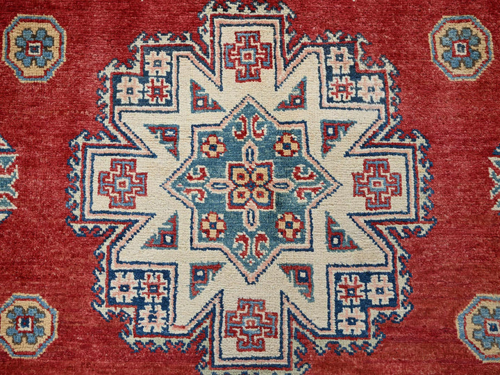 6'0" x 8'11" New Hand Knotted Red Wool Rectangle Oriental Rug - MOA102314