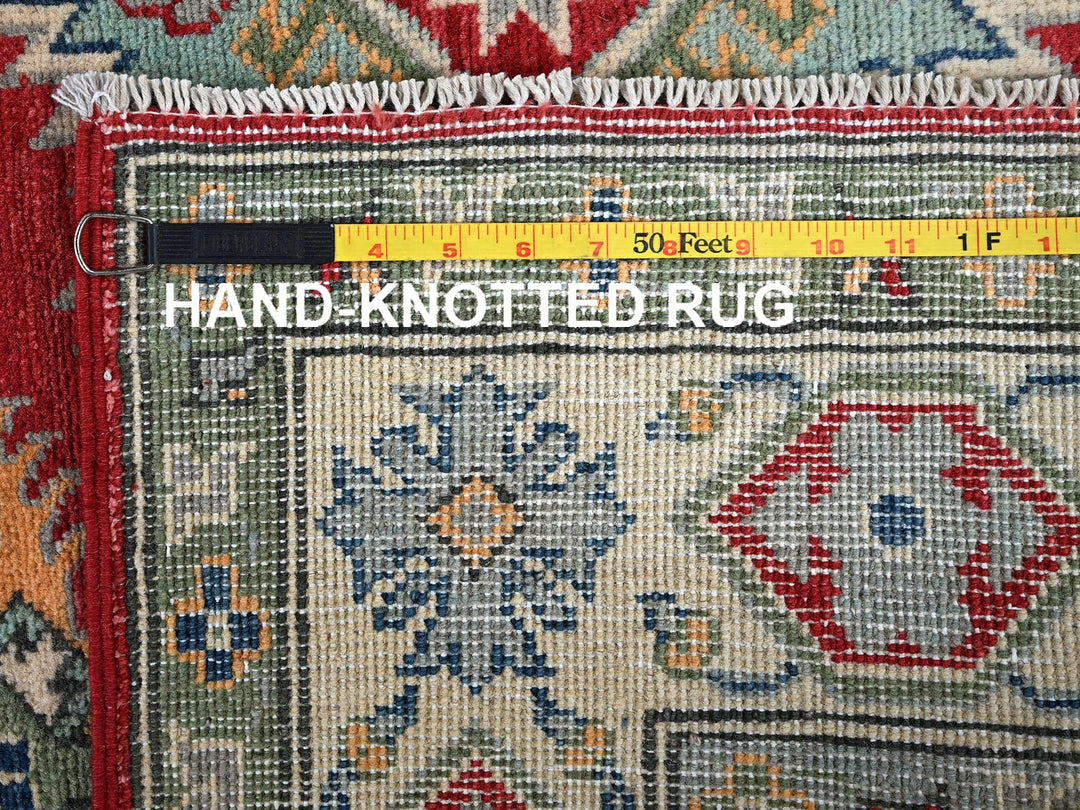 4'10" x 6'10" New Hand Knotted Red Wool Rectangle Oriental Rug - MOA102325