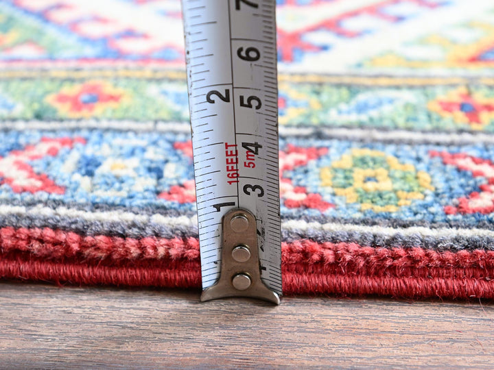 4'10" x 6'6" New Hand Knotted Red Wool Rectangle Oriental Rug - MOA102326