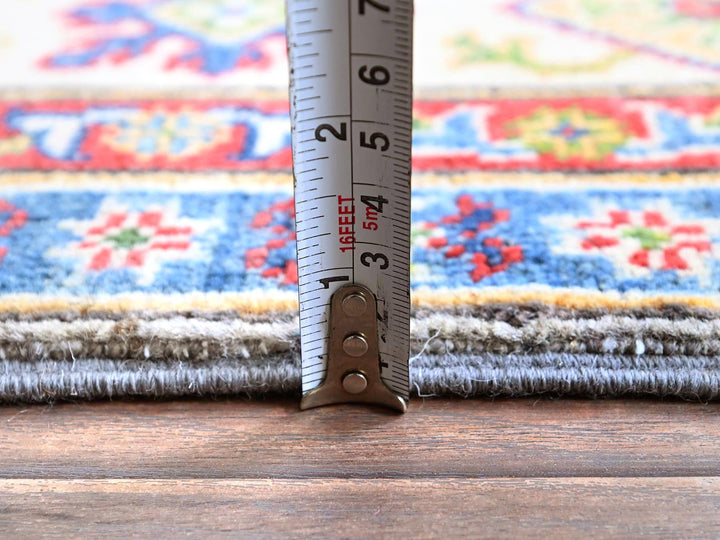 5'1" x 6'9" New Hand Knotted Grey Wool Rectangle Oriental Rug - MOA102328