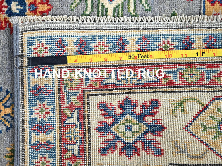 5'1" x 6'9" New Hand Knotted Grey Wool Rectangle Oriental Rug - MOA102328