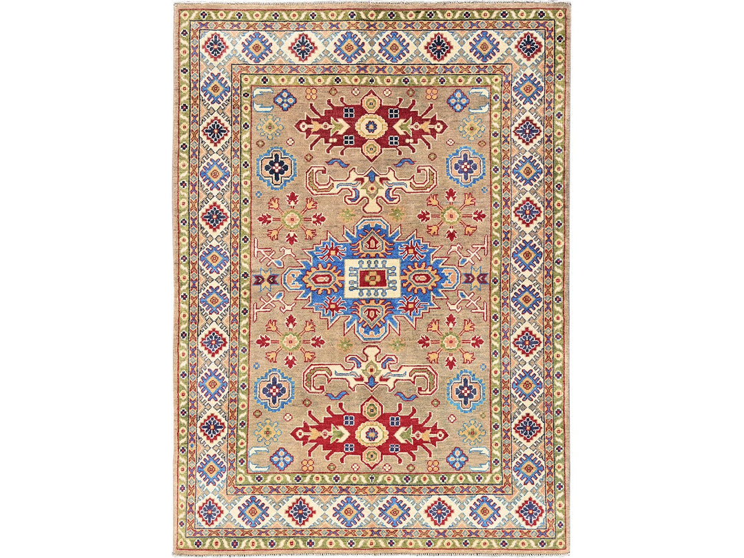 4'11" x 6'9" New Hand Knotted Brown Wool Rectangle Oriental Rug - MOA102329