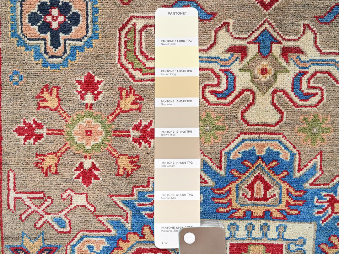 4'11" x 6'9" New Hand Knotted Brown Wool Rectangle Oriental Rug - MOA102329