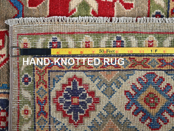 4'11" x 6'9" New Hand Knotted Brown Wool Rectangle Oriental Rug - MOA102329