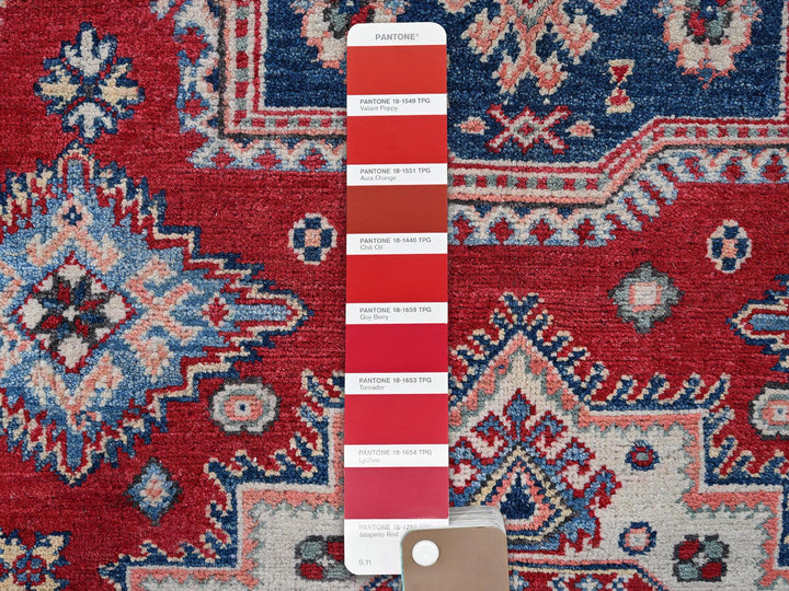 4'10" x 7'0" New Hand Knotted Red Wool Rectangle Oriental Rug - MOA102330