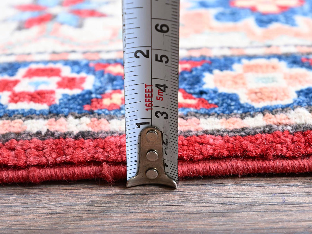 4'10" x 7'0" New Hand Knotted Red Wool Rectangle Oriental Rug - MOA102330