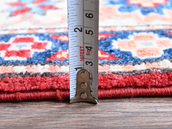 4'10" x 7'0" New Hand Knotted Red Wool Rectangle Oriental Rug - MOA102330