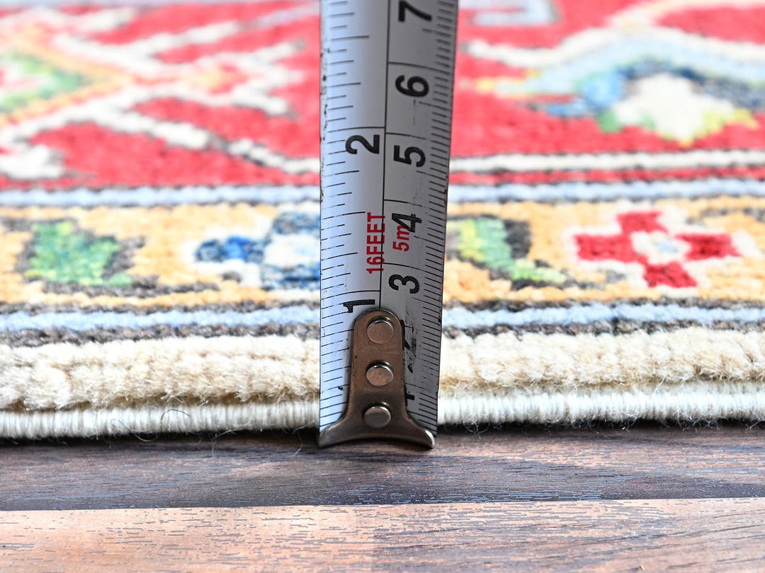 4'11" x 6'6" New Hand Knotted Ivory Wool Rectangle Oriental Rug - MOA102332