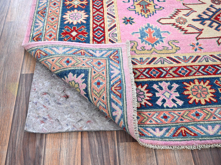 4'11" x 6'7" New Hand Knotted Pink Wool Rectangle Oriental Rug - MOA102334