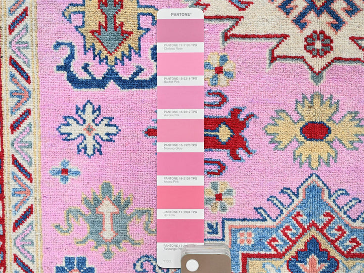 4'11" x 6'7" New Hand Knotted Pink Wool Rectangle Oriental Rug - MOA102334