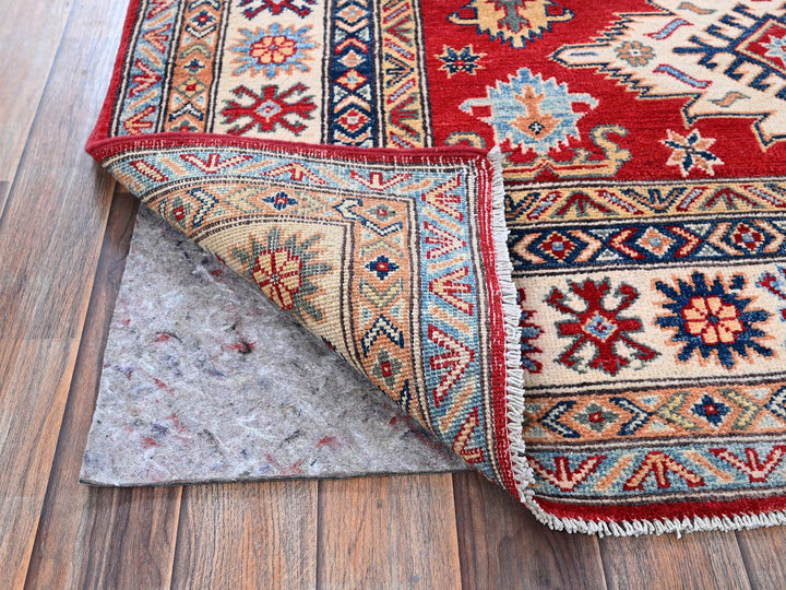 4'9" x 7'1" New Hand Knotted Red Wool Rectangle Oriental Rug - MOA102335