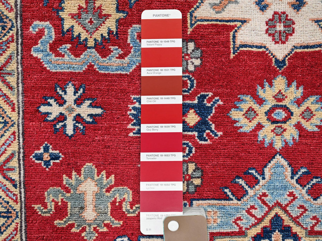 4'9" x 7'1" New Hand Knotted Red Wool Rectangle Oriental Rug - MOA102335