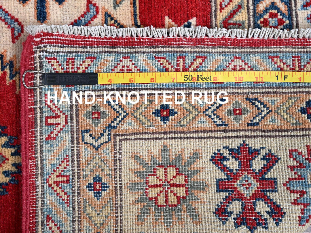 4'9" x 7'1" New Hand Knotted Red Wool Rectangle Oriental Rug - MOA102335