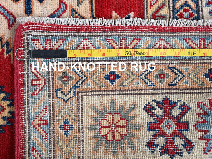 4'9" x 7'1" New Hand Knotted Red Wool Rectangle Oriental Rug - MOA102335