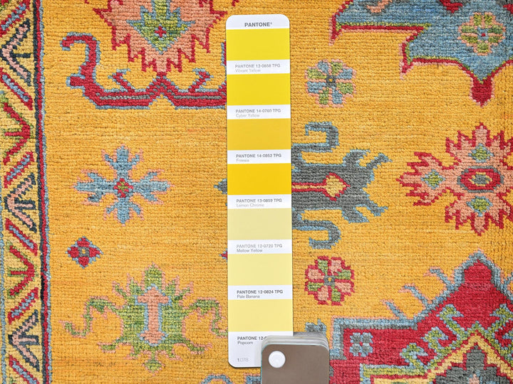 5'2" x 6'7" New Hand Knotted Yellow Wool Rectangle Oriental Rug - MOA102336