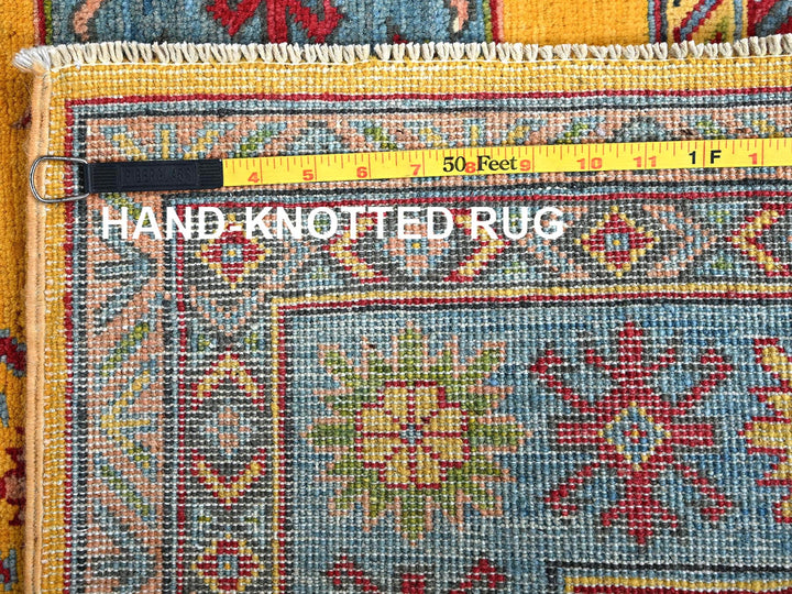 5'2" x 6'7" New Hand Knotted Yellow Wool Rectangle Oriental Rug - MOA102336