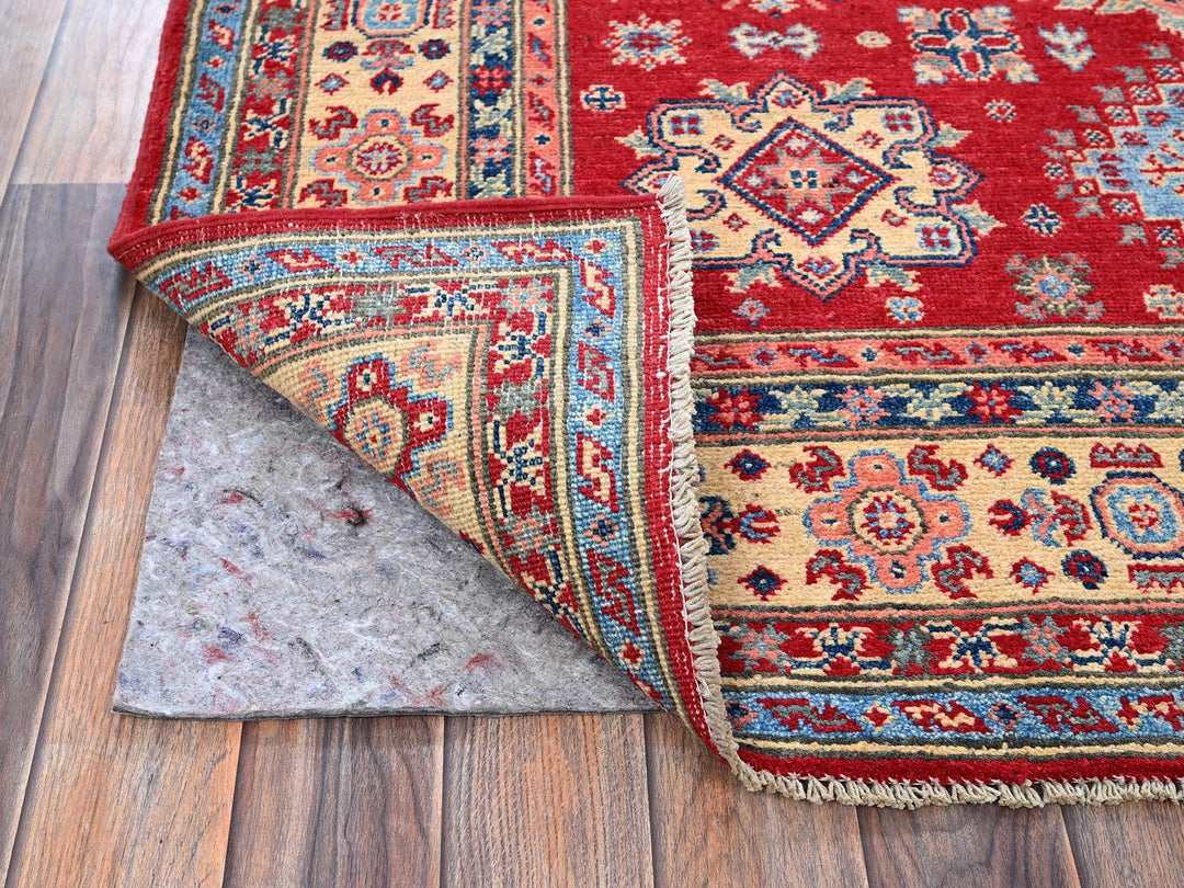 4'11" x 6'4" New Hand Knotted Red Wool Rectangle Oriental Rug - MOA102338