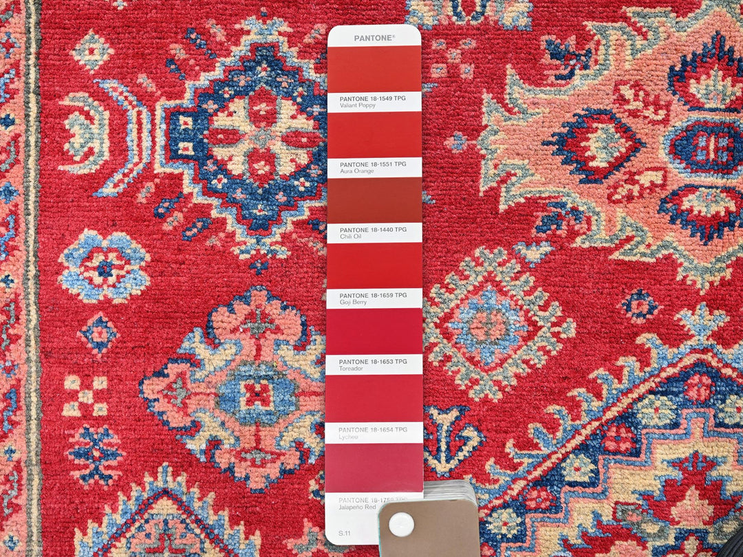 4'11" x 6'4" New Hand Knotted Red Wool Rectangle Oriental Rug - MOA102338