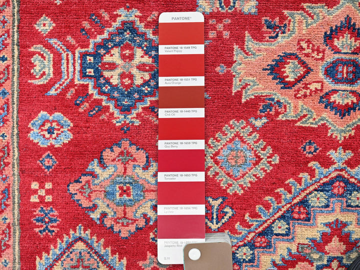 4'11" x 6'4" New Hand Knotted Red Wool Rectangle Oriental Rug - MOA102338