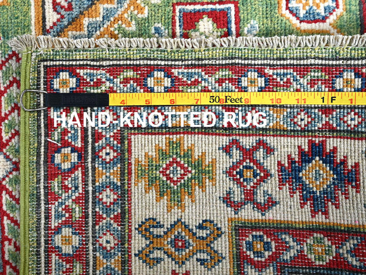 3'4" x 5'0" New Hand Knotted Green Wool Rectangle Oriental Rug - MOA102339