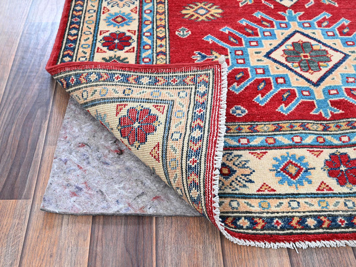 3'5" x 5'0" New Hand Knotted Red Wool Rectangle Oriental Rug - MOA102340