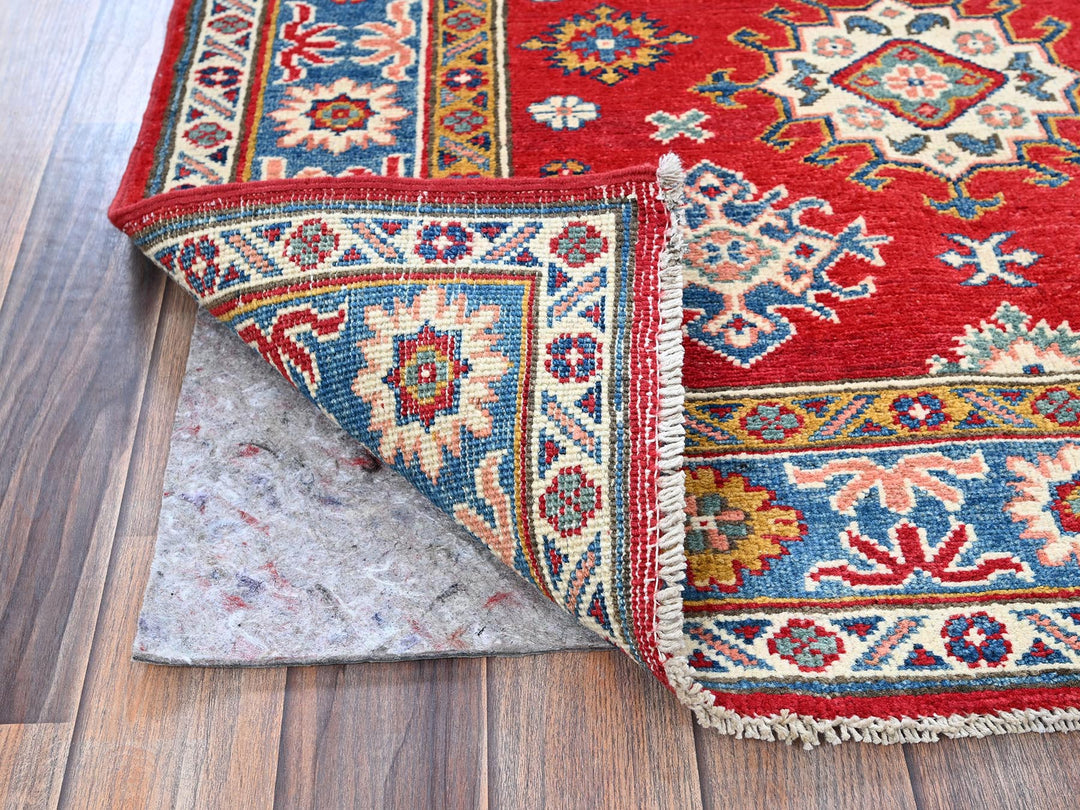 3'8" x 4'10" New Hand Knotted Red Wool Rectangle Oriental Rug - MOA102341