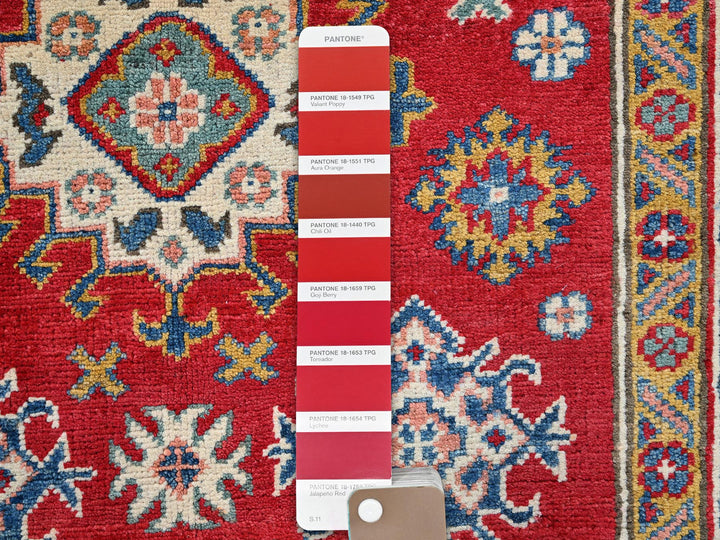 3'8" x 4'10" New Hand Knotted Red Wool Rectangle Oriental Rug - MOA102341