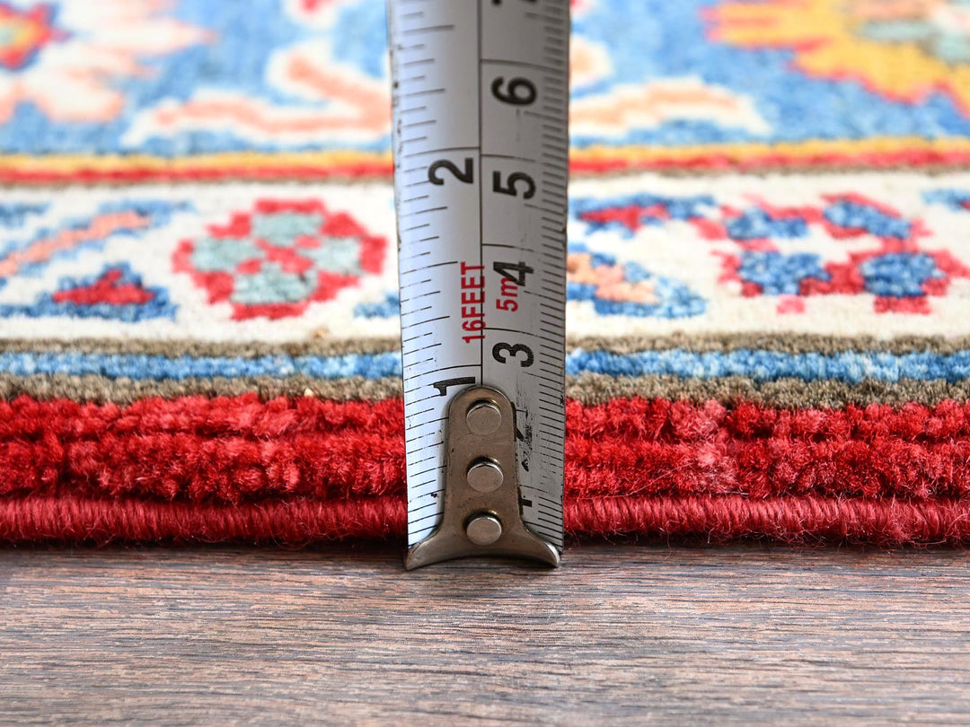 3'8" x 4'10" New Hand Knotted Red Wool Rectangle Oriental Rug - MOA102341