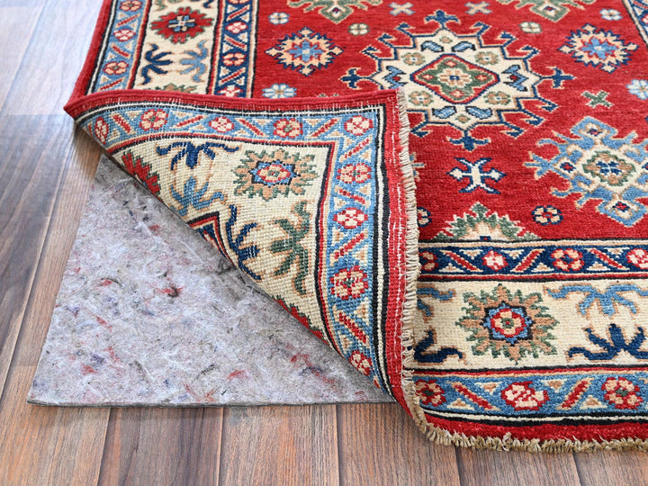 3'1" x 4'10" New Hand Knotted Red Wool Rectangle Oriental Rug - MOA102342